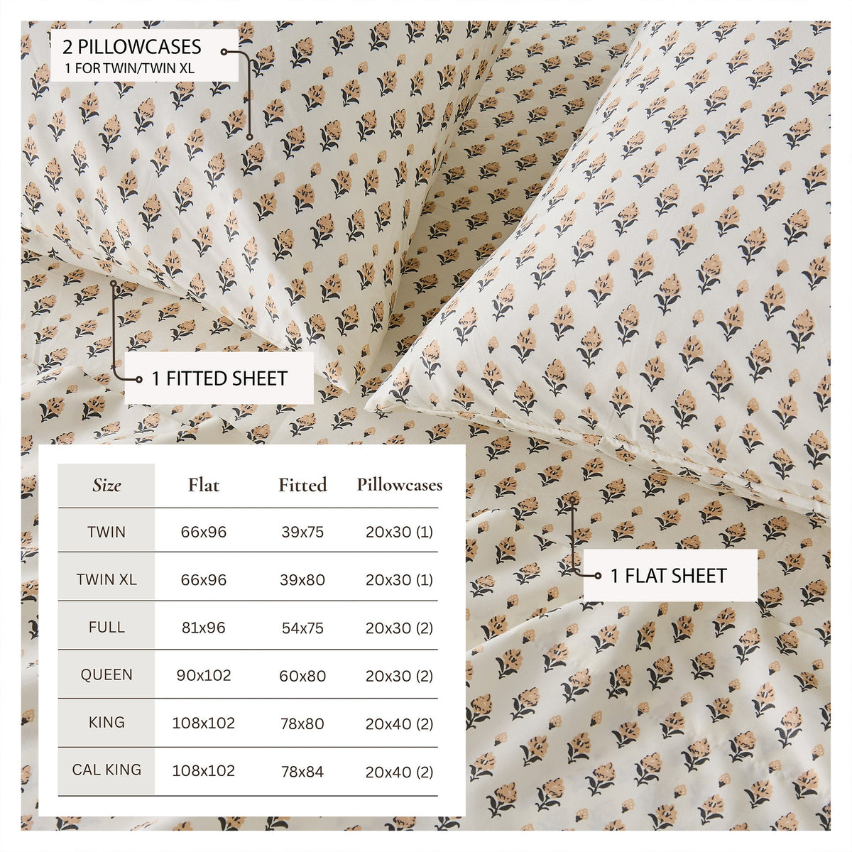 Watercolor Floral Microfiber Sheet Set – Delia Collection – view 69