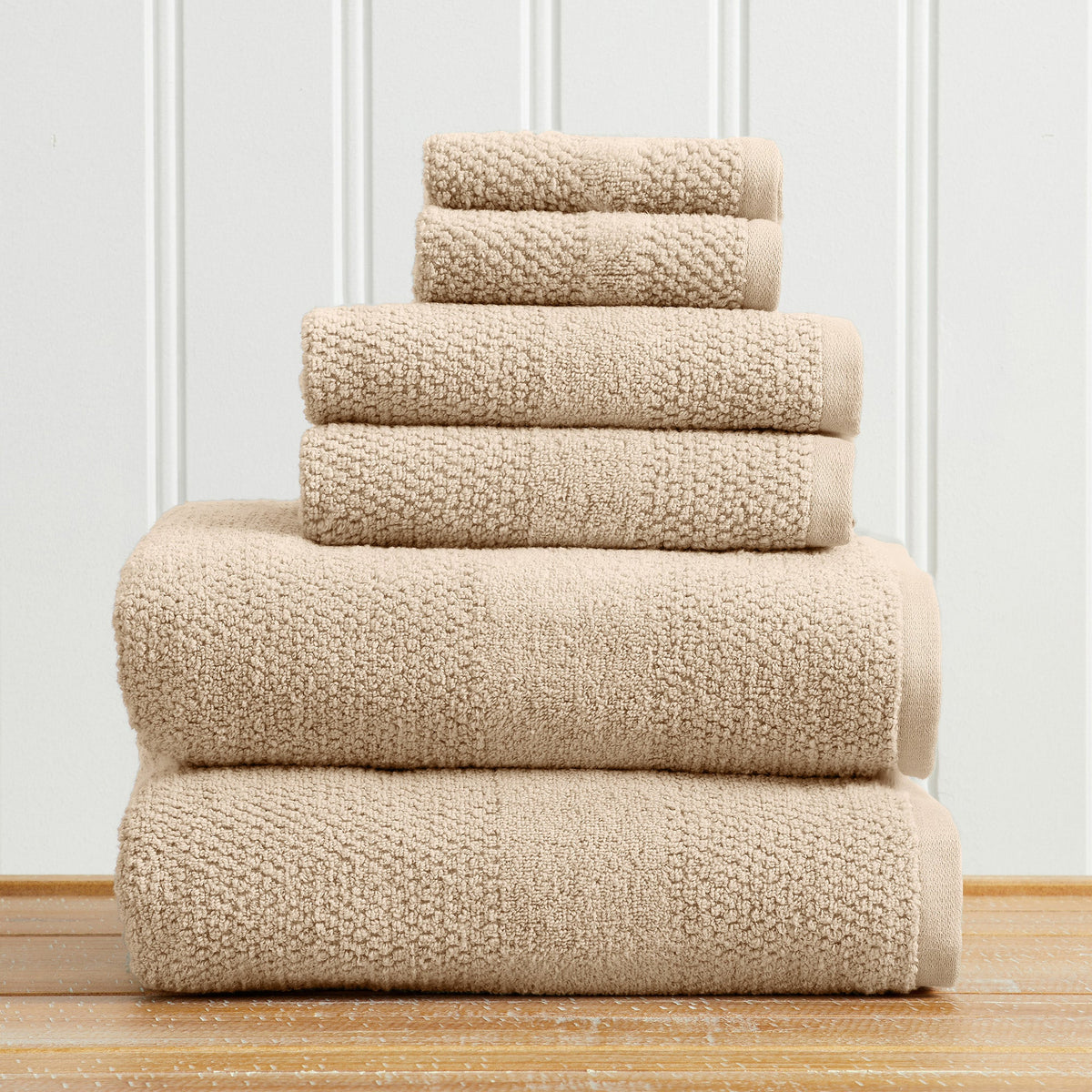 100% Cotton Rice Weave Textured Bath Towel Set – Marbella Collection – view 22