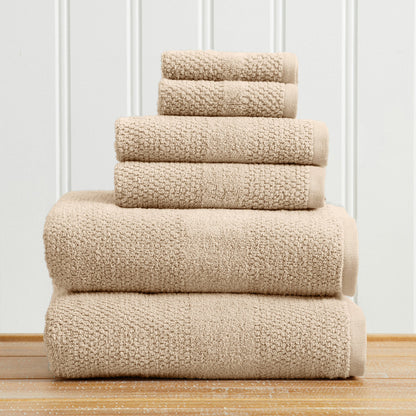 100% Cotton Rice Weave Textured Bath Towel Set – Marbella Collection – view 22