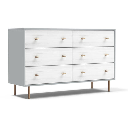 Saige Dresser in Weathered White with Satin Gold Accents – view 3