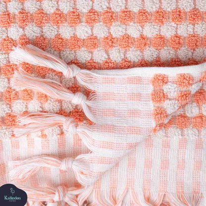 Pom Pom Organic Turkish Cotton Hand Towel, Handwoven 17 x 35 Inch – view 31