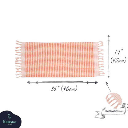 Pom Pom Organic Turkish Cotton Hand Towel, Handwoven 17 x 35 Inch – view 30