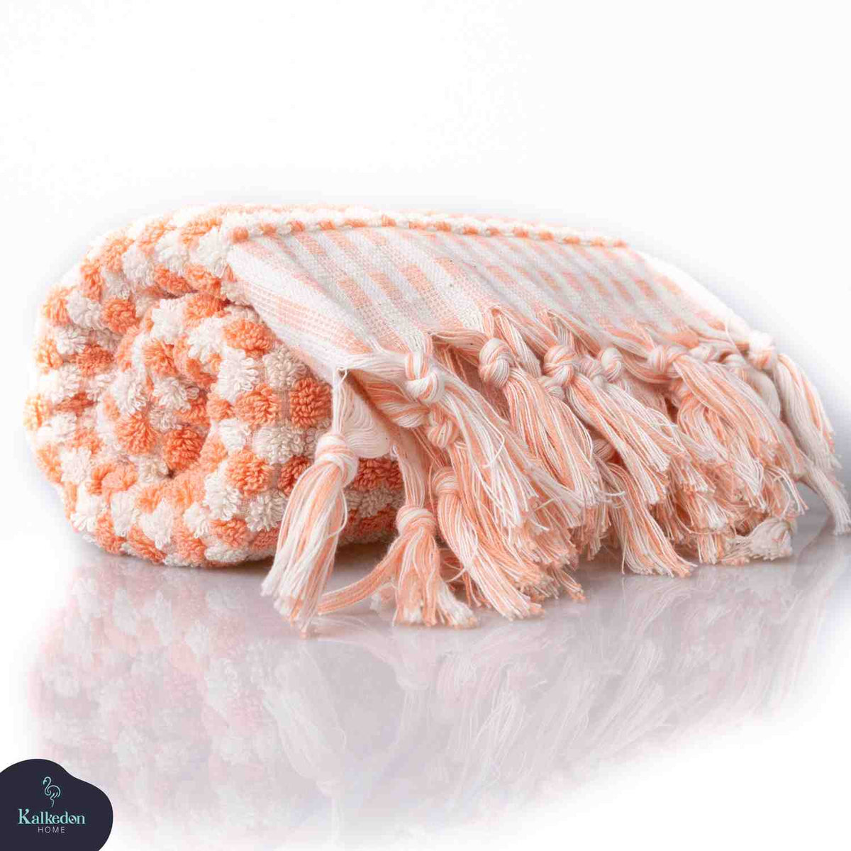 Pom Pom Organic Turkish Cotton Hand Towel, Handwoven 17 x 35 Inch – view 27