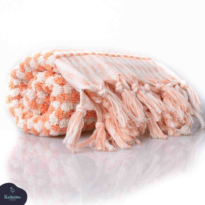 Pom Pom Organic Turkish Cotton Hand Towel, Handwoven 17 x 35 Inch – view 27