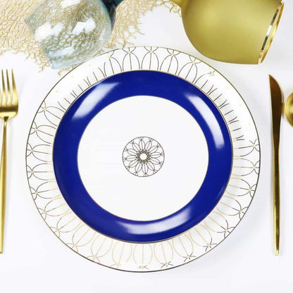Sultana Gold Geometric Dinner Plates with 14k Gold Design, Set of 4 – view 4
