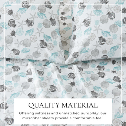 Coastal Printed Microfiber Sheet Set – Newport Collection – view 30