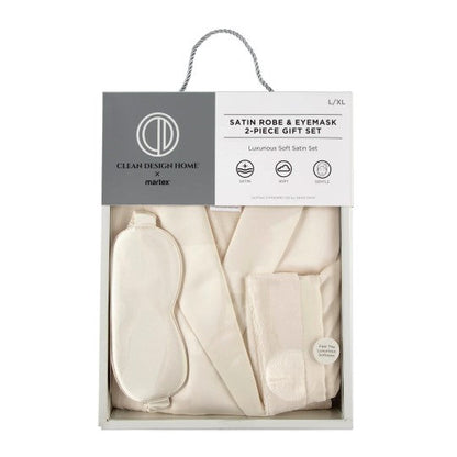 Plush-Lined Satin Robe and Weighted Eyemask Gift Set – view 10