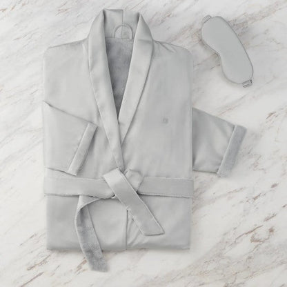 Plush-Lined Satin Robe and Weighted Eyemask Gift Set – view 3