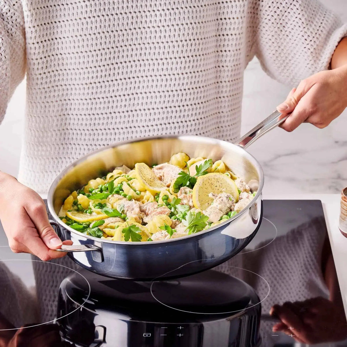 5-Ply Stainless Steel Sauté Pan with Lid, 4-Quart – view 2