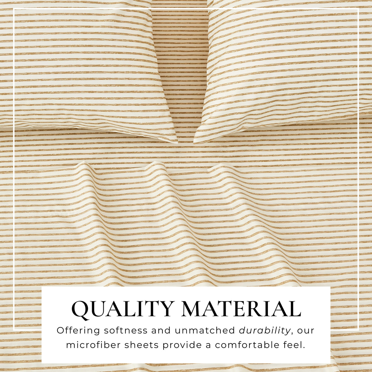 Brushed Microfiber Striped Sheet Set – Evette Collection – view 9