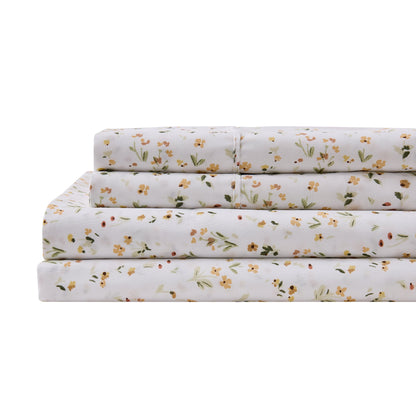 Watercolor Floral Microfiber Sheet Set – Delia Collection – view 41