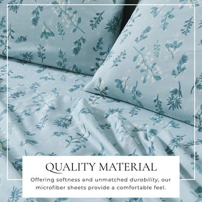 Watercolor Floral Microfiber Sheet Set – Delia Collection – view 27