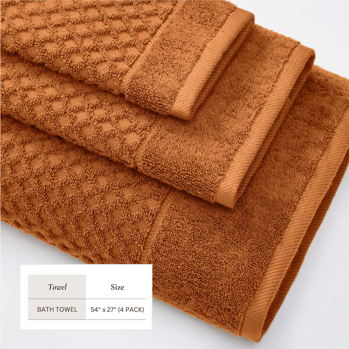 Cotton Diamond Waffle Weave Bath Towel Set – Grayson Collection – view 129
