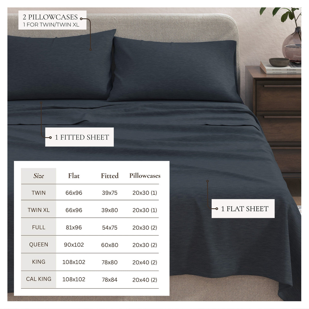 Heathered Jersey Knit Sheet Set – Carmen Collection – view 87
