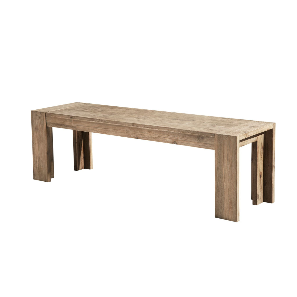 Seashore Acacia Dining Bench in Sandblasted Antique Natural – view 2