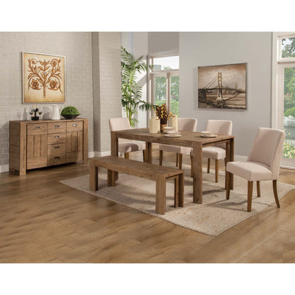 Seashore Acacia Dining Bench in Sandblasted Antique Natural – view 4