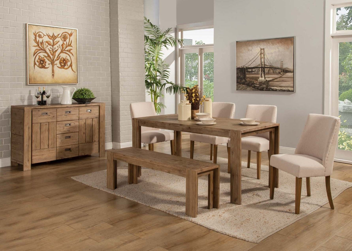 Seashore Acacia Cottage Dining Table, Antique Natural – view 4