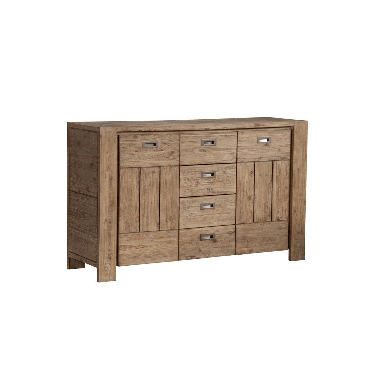 Seashore Solid Acacia Wood Sideboard, Antique Natural Finish – view 4