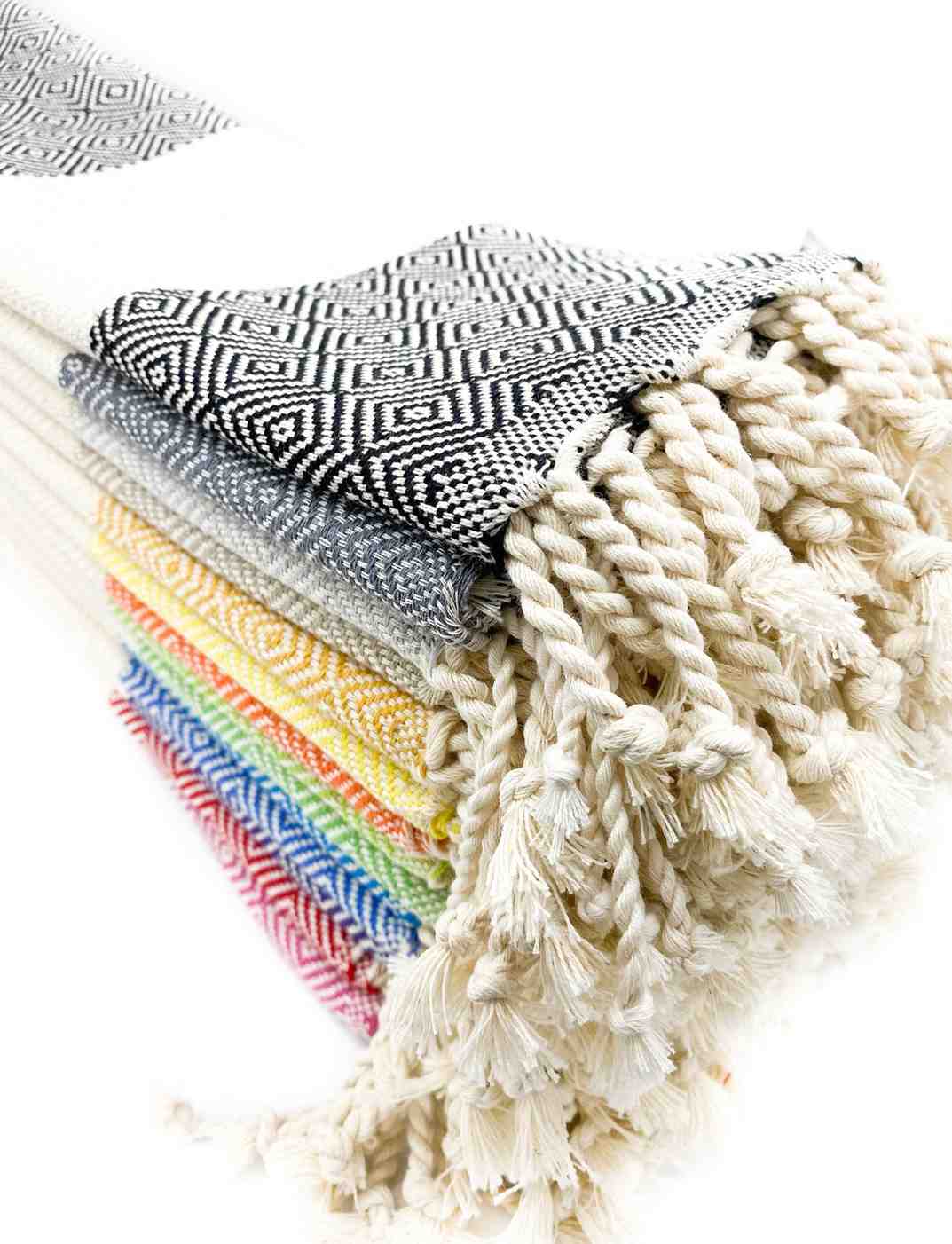 100% Cotton Diamond Weave Hand Towel, 16 x 36 Inches