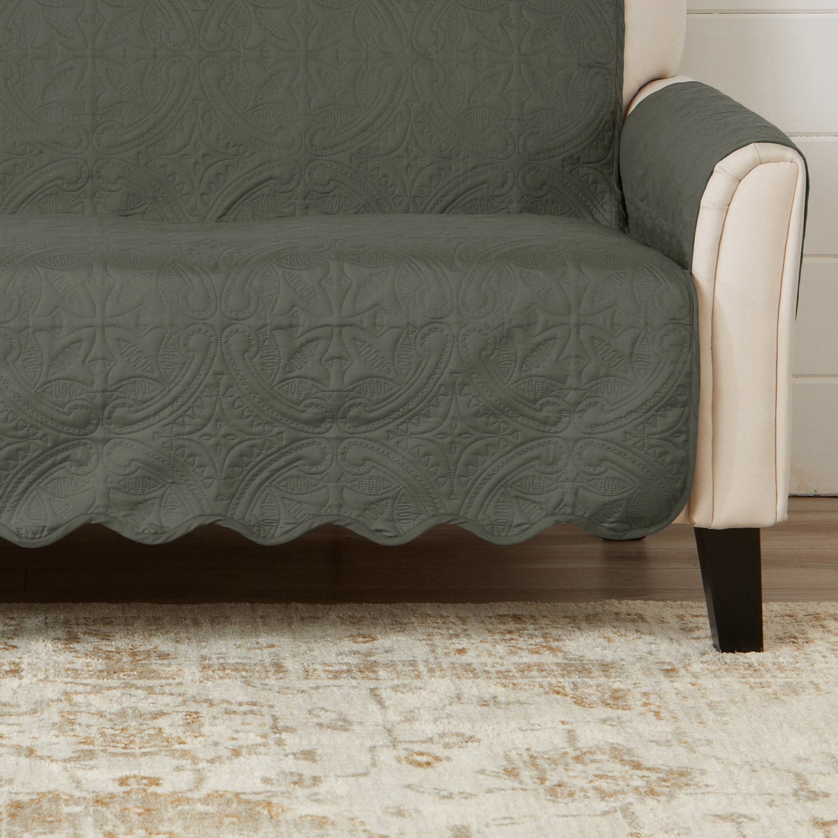 Medallion Stitch Furniture Protector – Elenor Collection Sofa Cover – view 96