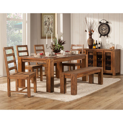 Shasta Reclaimed Mahogany Server with Wine Storage, Salvaged Natural – view 2