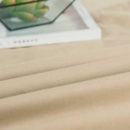 Tan Beige Poplin Cotton Fitted Sheet and Pillowcase Set – view 7