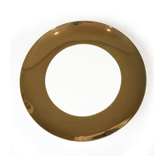 Fine Bone China Dinner Plates with Wide Gold Rim, Set of 4