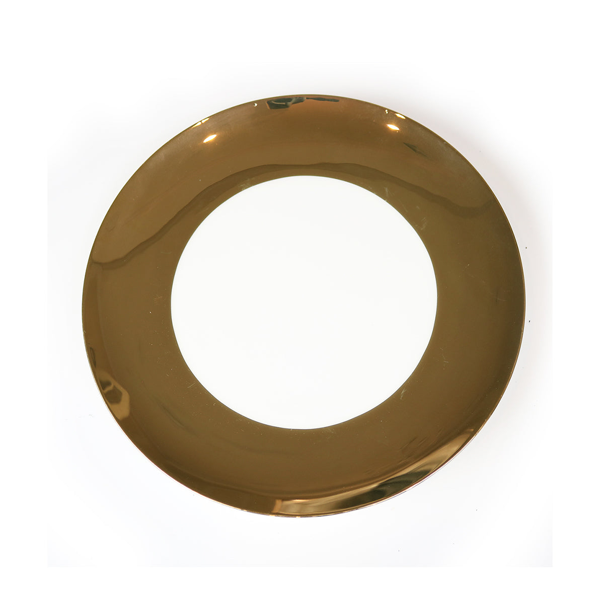 Fine Bone China Dinner Plates with Wide Gold Rim, Set of 4 – view 5