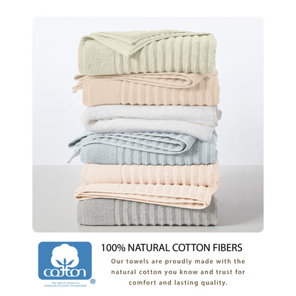 Karina Collection Luxury Combed Cotton Ribbed Bath Towel Set – view 141