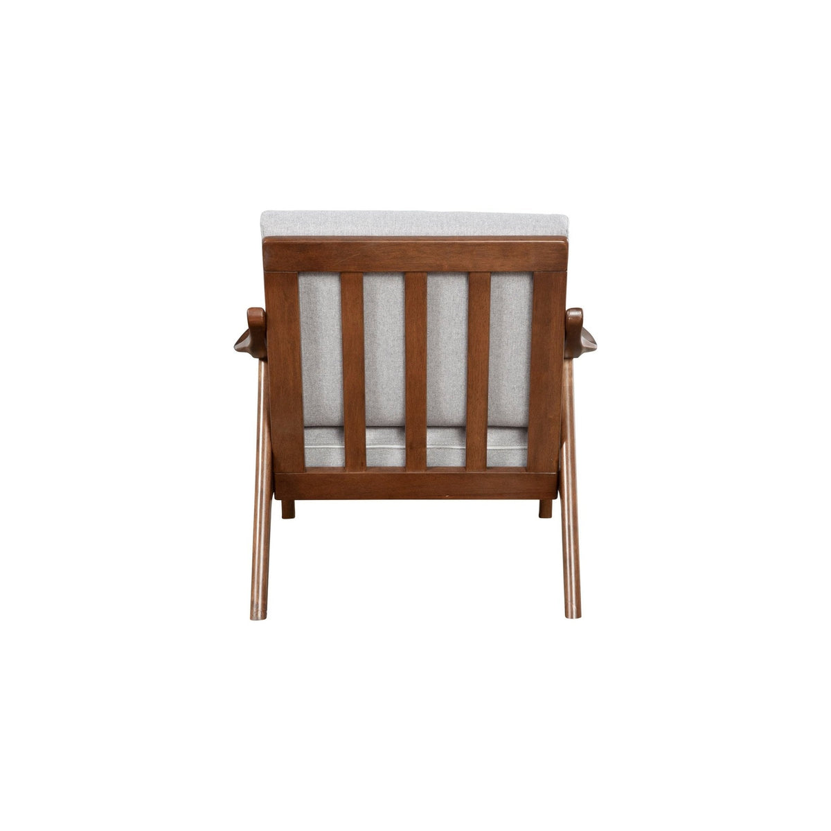 Slate Hardwood Lounge Chair with Light Gray Fabric Cushion – view 8