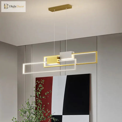 Sleek Rectangular LED Pendant Light for Kitchen Island – view 4