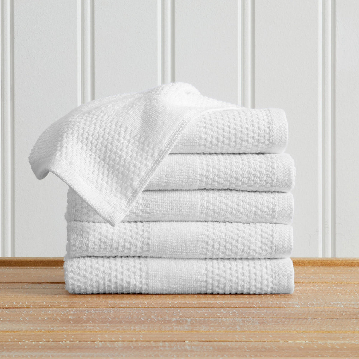 100% Cotton Rice Weave Textured Bath Towel Set – Marbella Collection – view 8