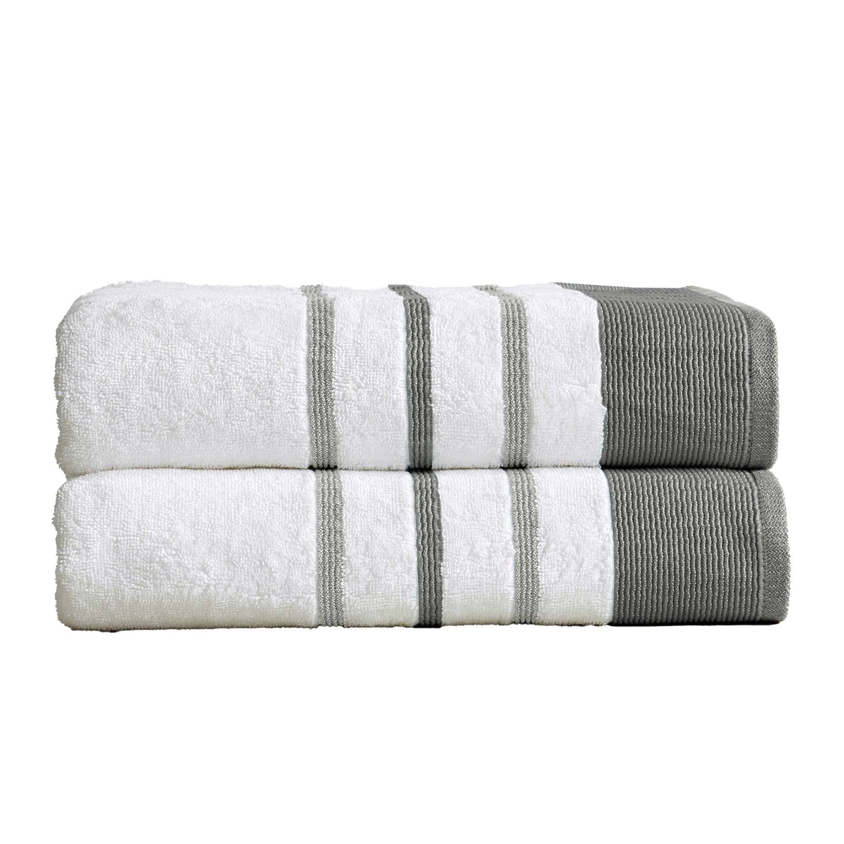 Decorative Cotton Stripe Bath Towel Set – Noelle Collection – view 4