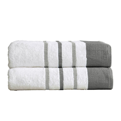 Decorative Cotton Stripe Bath Towel Set – Noelle Collection – view 4
