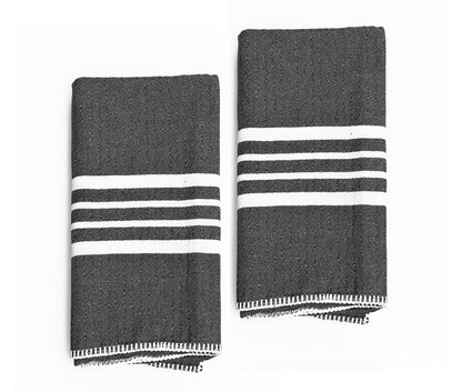 Farmhouse Turkish Cotton Hand Towels Without Fringe, Set of 2 – view 9