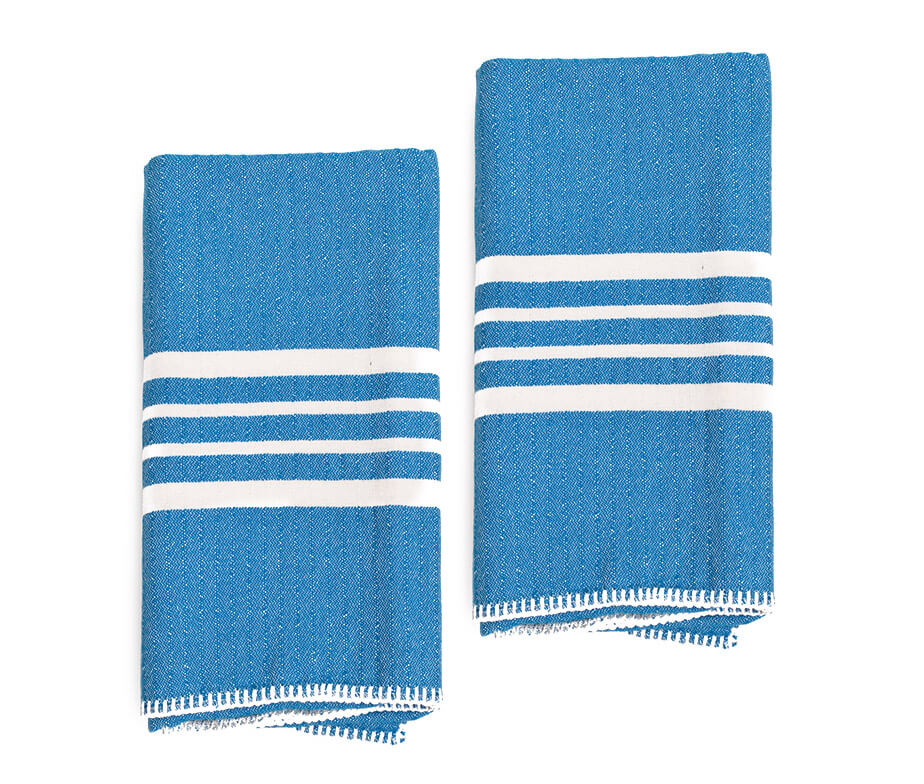 Farm House Turkish Towel Without Fringe Bundle, 2 Full Size and 2 Mini – view 17