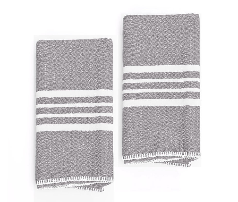 Farm House Turkish Towel Without Fringe Bundle, 2 Full Size and 2 Mini – view 39