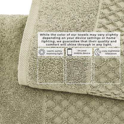 Cotton Diamond Waffle Weave Bath Towel Set – Grayson Collection – view 235