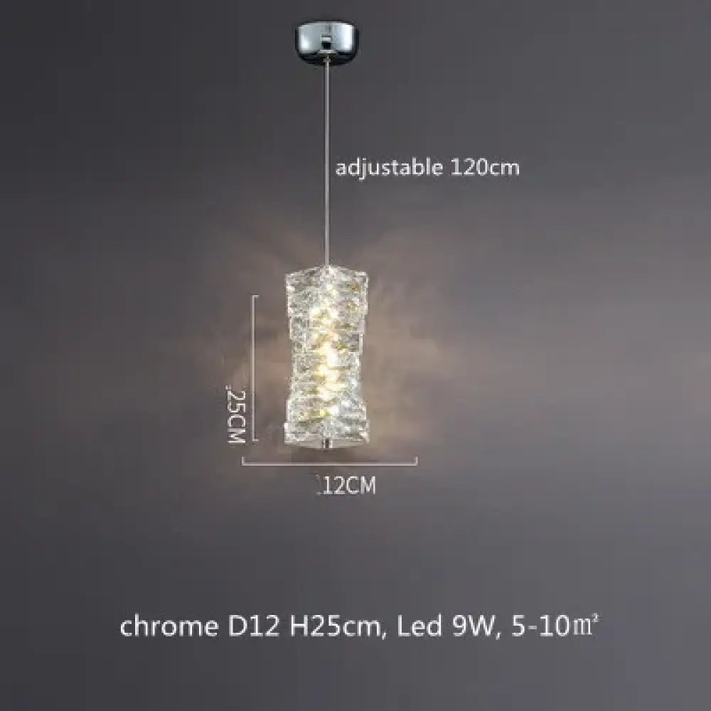 Sophisticated K9 Crystal Ring LED Chandelier, Dimmable, Chrome – view 8