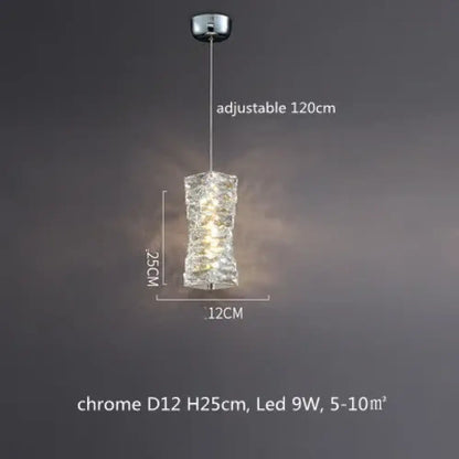 Sophisticated K9 Crystal Ring LED Chandelier, Dimmable, Chrome – view 8