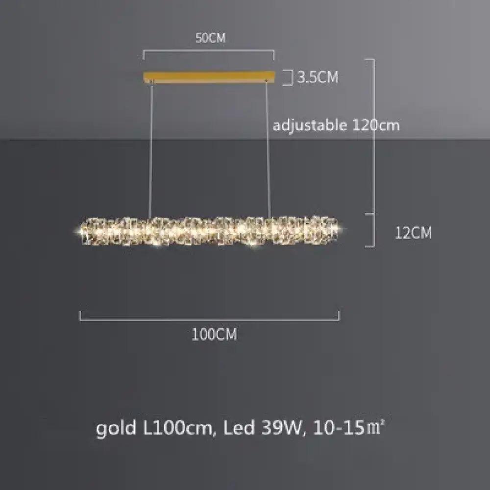 Sophisticated K9 Crystal Ring LED Chandelier, Dimmable, Chrome – view 19