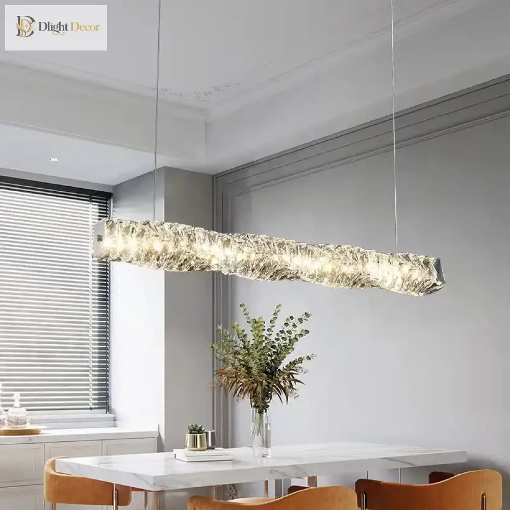 Sophisticated K9 Crystal Ring LED Chandelier, Dimmable, Chrome – view 2