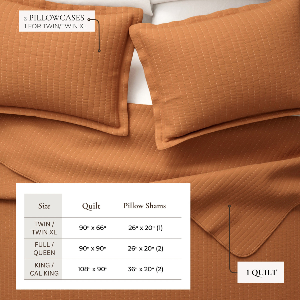 Solid Channel Stitch Quilt Set – Alicia Collection – view 39