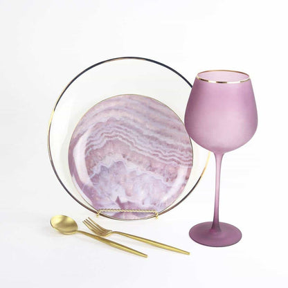 Pink Waves Fine Bone China Salad Plates, Set of Four – view 7