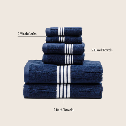 Nautilus Australian Cotton Striped Bath Towels, 600 GSM Towels and Sets – view 29