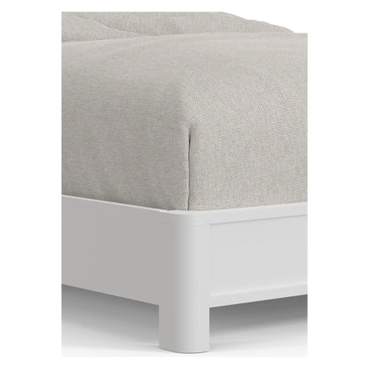 Stapleton White Mahogany Panel Bed with Scalloped Headboard – view 5