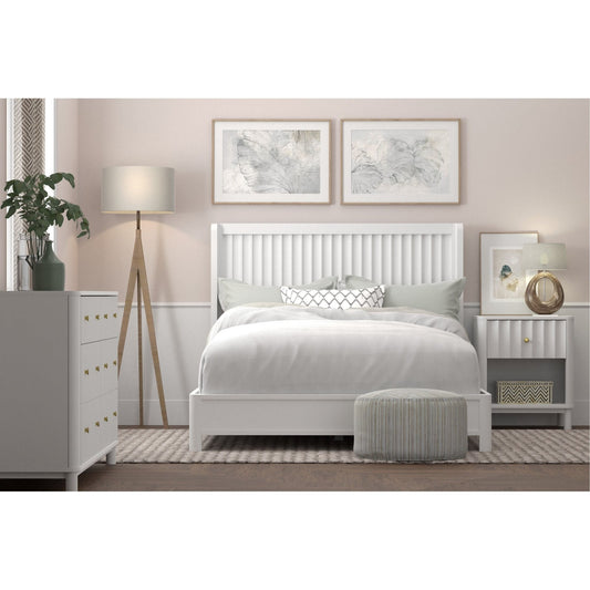 Stapleton Mahogany Panel Bed with Scalloped Headboard