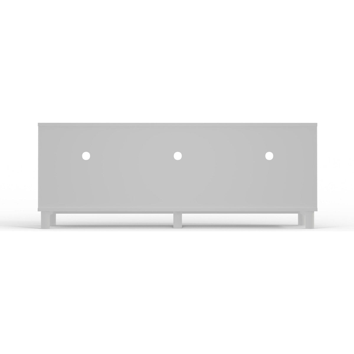 Stapleton White Mahogany TV Console with Scalloped Drawers – view 5