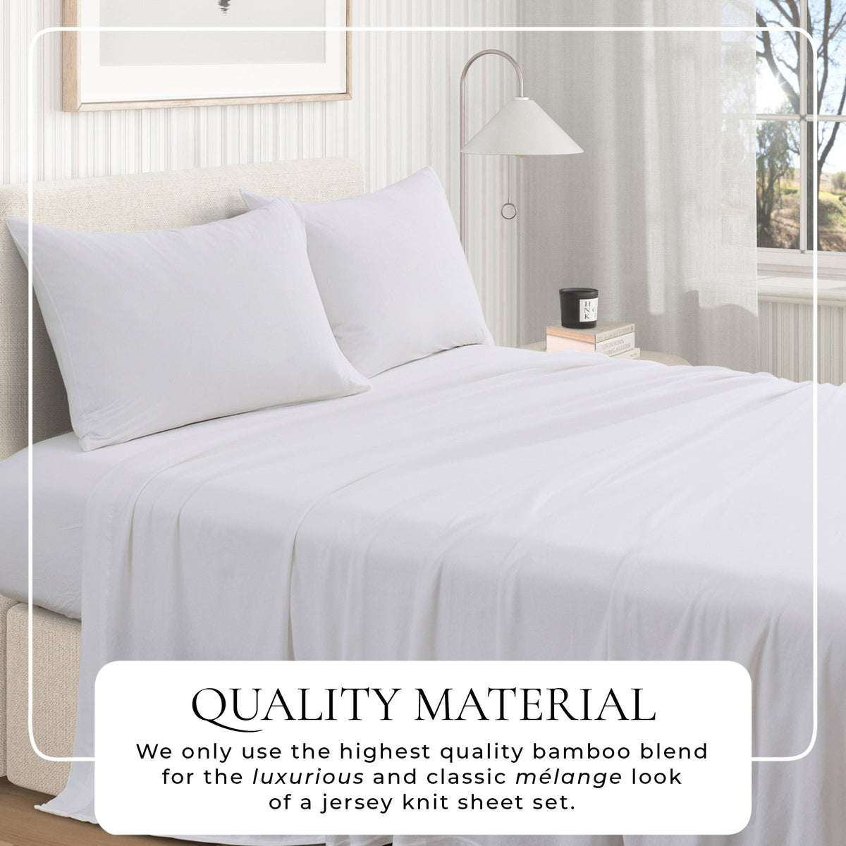 Viscose from Bamboo and Cotton Blend Jersey Knit Sheet Set – view 2