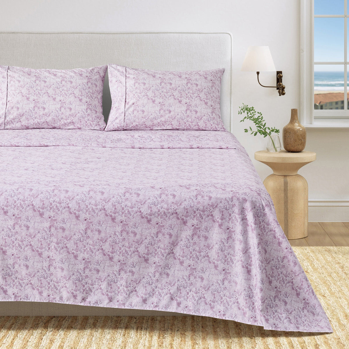 Watercolor Floral Microfiber Sheet Set – Delia Collection – view 62